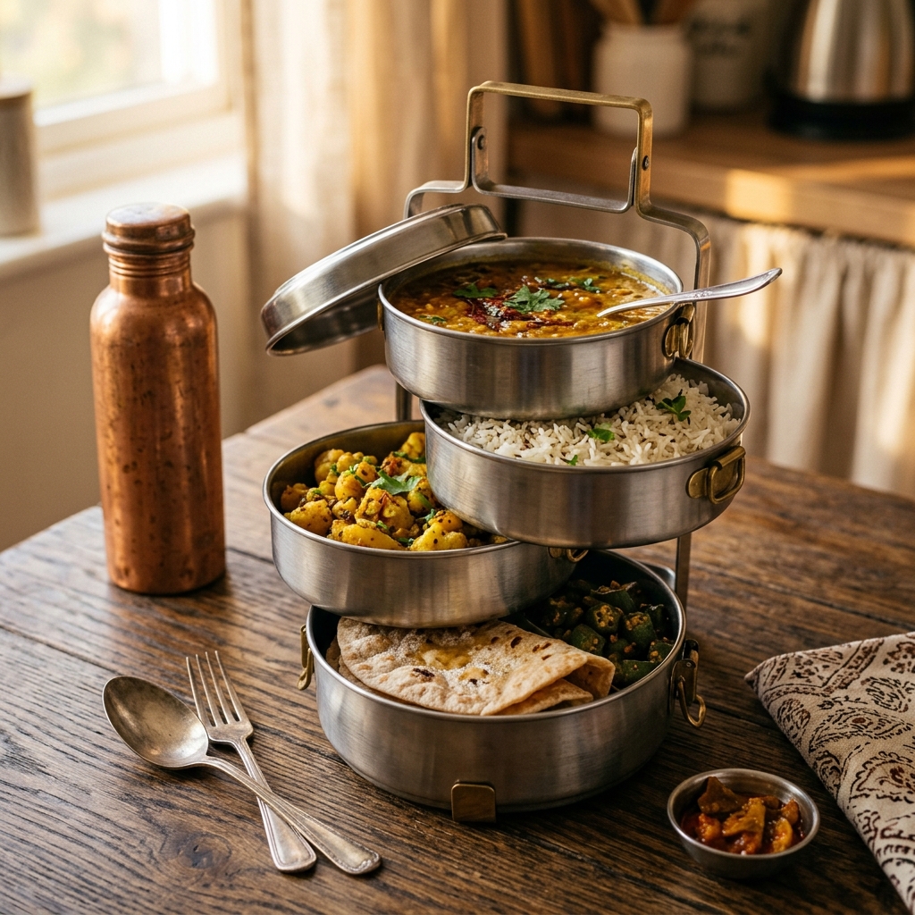 Premium 5-Box Insulated Tiffin Service